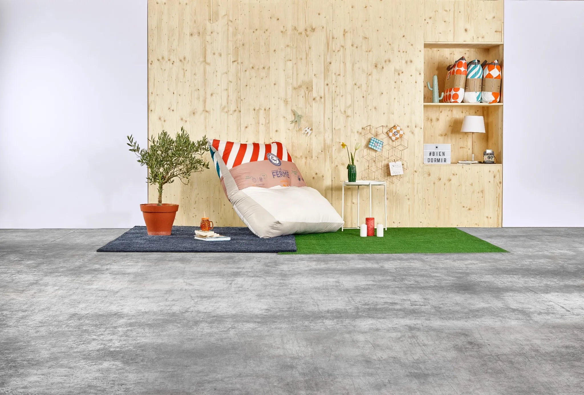 L'oreiller géant - à rayures - 120 x 140 cm-3