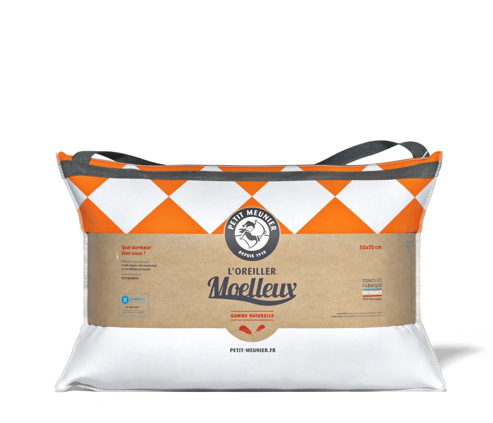 Oreiller Duvet De Canard Enveloppe Percale De Coton - 60x60cm | Leroy Merlin