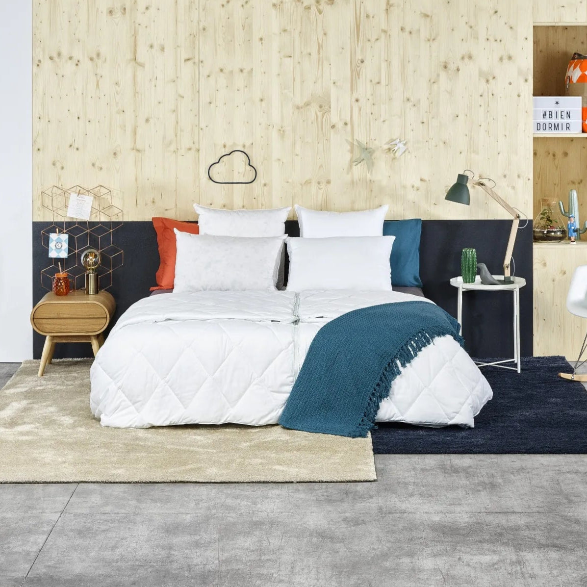 L'oreiller plat rectangulaire - 50 x 70 cm - synthétique-5