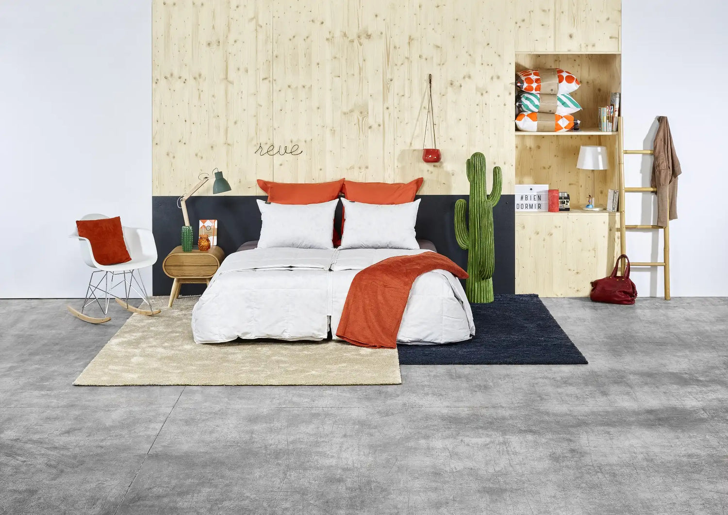 Ambiance lit oreiller rectangle couette naturels