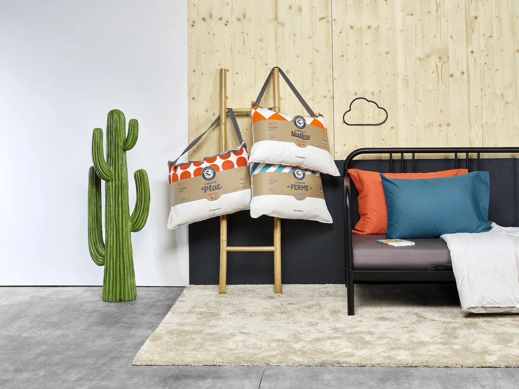 L'oreiller plat rectangulaire - 50 x 70 cm - naturel-4