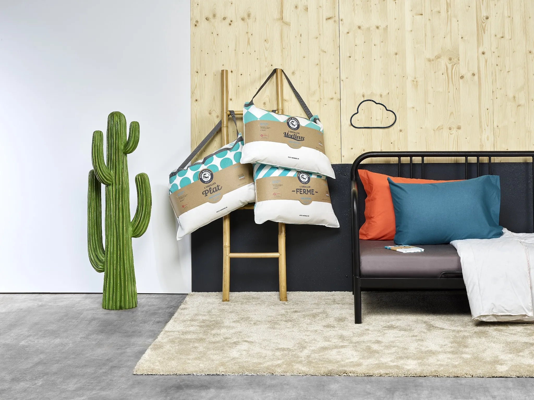 L'oreiller plat rectangulaire - 50 x 70 cm - synthétique-4