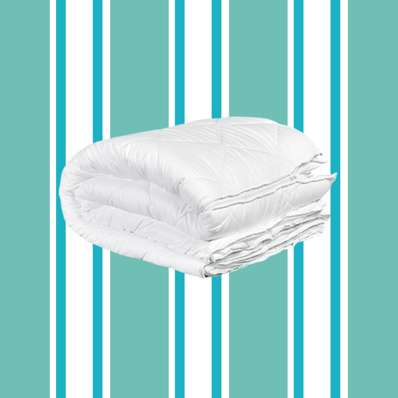 Couette 260x240cm synthetique fond bleu