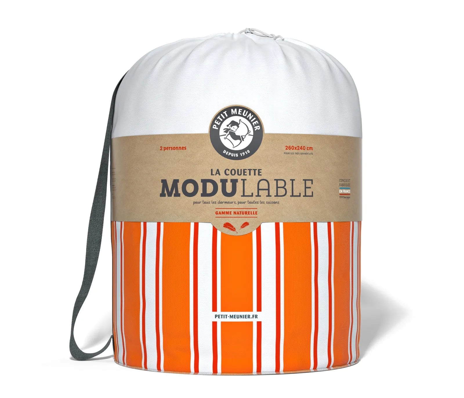 Grande couette modulable naturelle 2 personnes dans son packaging