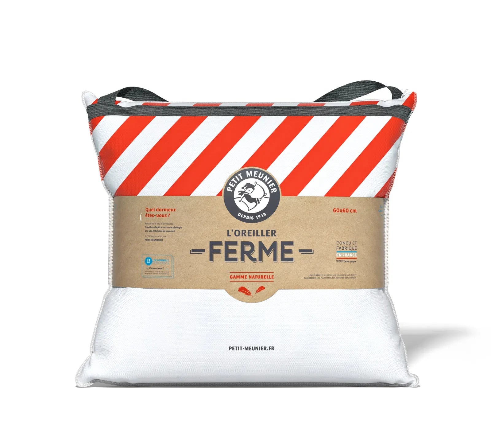 L'oreiller ferme carré - 60 x 60 cm - naturel-1