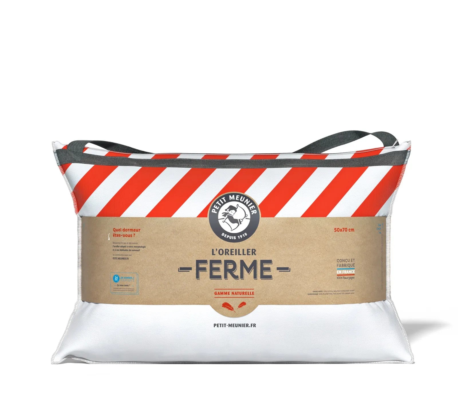 L'oreiller ferme rectangulaire - 50 x 70 cm - naturel-1