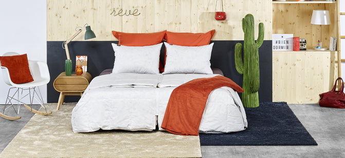 L'oreiller plat rectangulaire - 50 x 70 cm - naturel-5